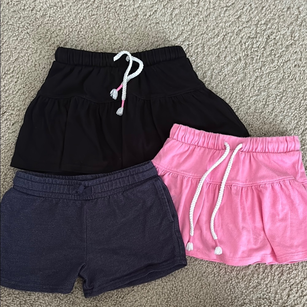 Carter's Black and Pink Casual Shorts Set